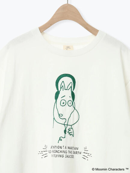 【MOOMIN×Samansa Mos2】ぽこぽこ刺繍Tシャツ（オフホワイト）｜Samansa Mos2（サマンサ モスモス）通販