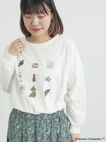 【MOOMIN×Samansa Mos2】ムーミンプリントロンT（オフホワイト）｜Samansa Mos2（サマンサ モスモス）通販