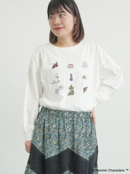 【MOOMIN×Samansa Mos2】ムーミンプリントロンT（オフホワイト）｜Samansa Mos2（サマンサ モスモス）通販
