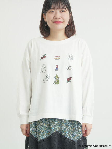 【MOOMIN×Samansa Mos2】ムーミンプリントロンT（オフホワイト）｜Samansa Mos2（サマンサ モスモス）通販