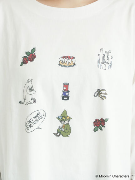 【MOOMIN×Samansa Mos2】ムーミンプリントロンT（オフホワイト）｜Samansa Mos2（サマンサ モスモス）通販