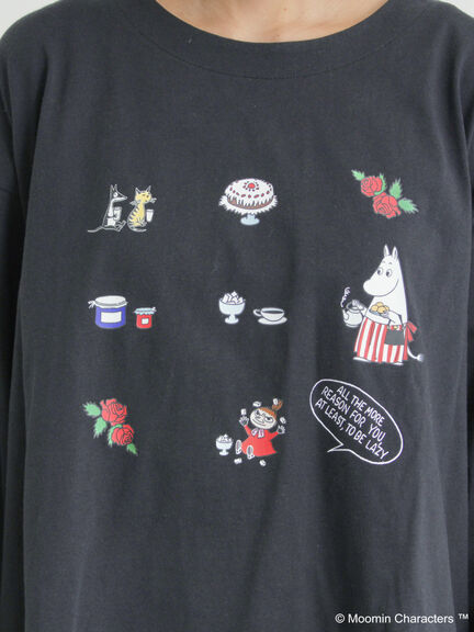 【MOOMIN×Samansa Mos2】リトルミイプリントロンT（オフホワイト/ブラック/ベージュ）｜Samansa Mos2（サマンサ モスモス）通販