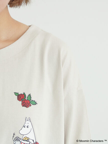 【MOOMIN×Samansa Mos2】リトルミイプリントロンT（オフホワイト/ブラック/ベージュ）｜Samansa Mos2（サマンサ モスモス）通販