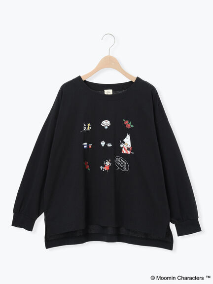 【MOOMIN×Samansa Mos2】リトルミイプリントロンT（オフホワイト/ブラック/ベージュ）｜Samansa Mos2（サマンサ モスモス）通販