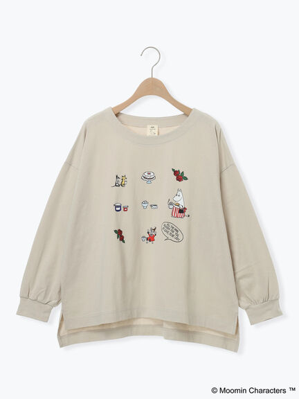 【MOOMIN×Samansa Mos2】リトルミイプリントロンT（オフホワイト/ブラック/ベージュ）｜Samansa Mos2（サマンサ モスモス）通販