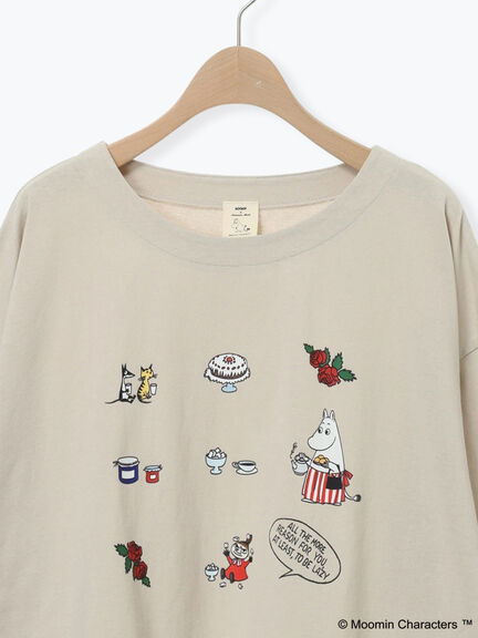 【MOOMIN×Samansa Mos2】リトルミイプリントロンT（オフホワイト/ブラック/ベージュ）｜Samansa Mos2（サマンサ モスモス）通販