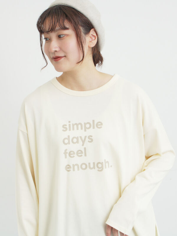 柄アソートロゴロンT（オフホワイト/グレー/キナリ/トップス