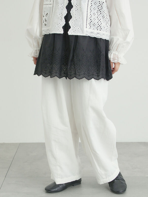 綿麻コクーンパンツ（オフホワイト）｜Samansa Mos2（サマンサ モスモス）通販