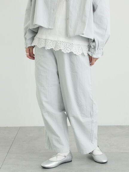 綿麻コクーンパンツ（オフホワイト/ブラック/サックスブルー）｜Samansa Mos2（サマンサ モスモス）通販