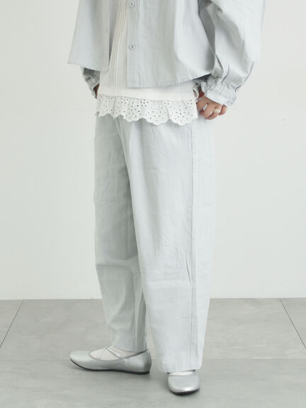 綿麻コクーンパンツ（オフホワイト/ブラック/サックスブルー）｜Samansa Mos2（サマンサ モスモス）通販