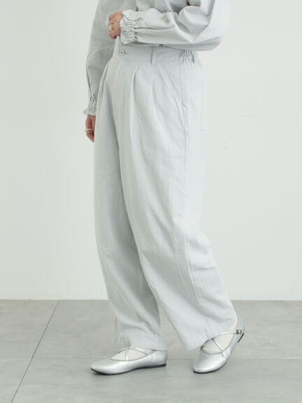 綿麻コクーンパンツ（オフホワイト/ブラック/サックスブルー）｜Samansa Mos2（サマンサ モスモス）通販