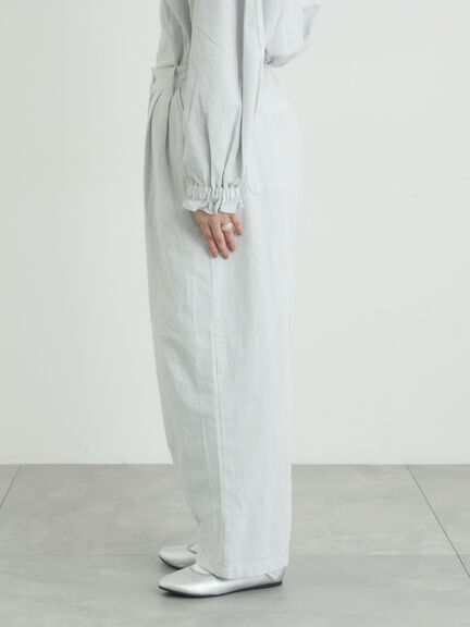 綿麻コクーンパンツ（オフホワイト/ブラック/サックスブルー）｜Samansa Mos2（サマンサ モスモス）通販