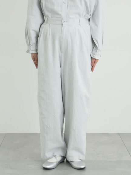 綿麻コクーンパンツ（オフホワイト/ブラック/サックスブルー）｜Samansa Mos2（サマンサ モスモス）通販