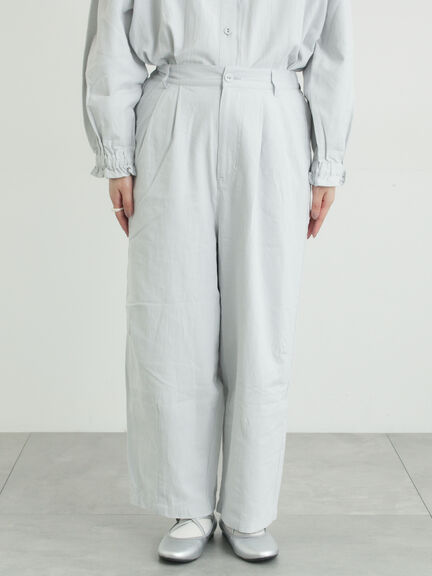 綿麻コクーンパンツ（オフホワイト/ブラック/サックスブルー）｜Samansa Mos2（サマンサ モスモス）通販