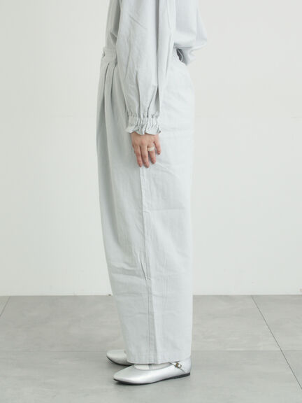 綿麻コクーンパンツ（オフホワイト/ブラック/サックスブルー）｜Samansa Mos2（サマンサ モスモス）通販