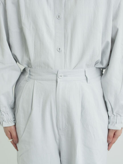 綿麻コクーンパンツ（オフホワイト/ブラック/サックスブルー）｜Samansa Mos2（サマンサ モスモス）通販