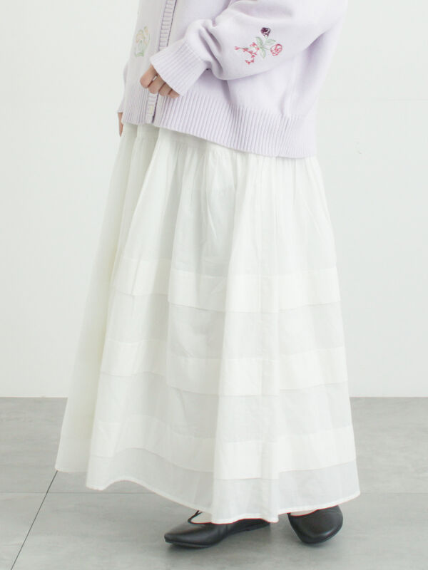 シアータックギャザースカート（オフホワイト）｜Samansa Mos2（サマンサ モスモス）通販