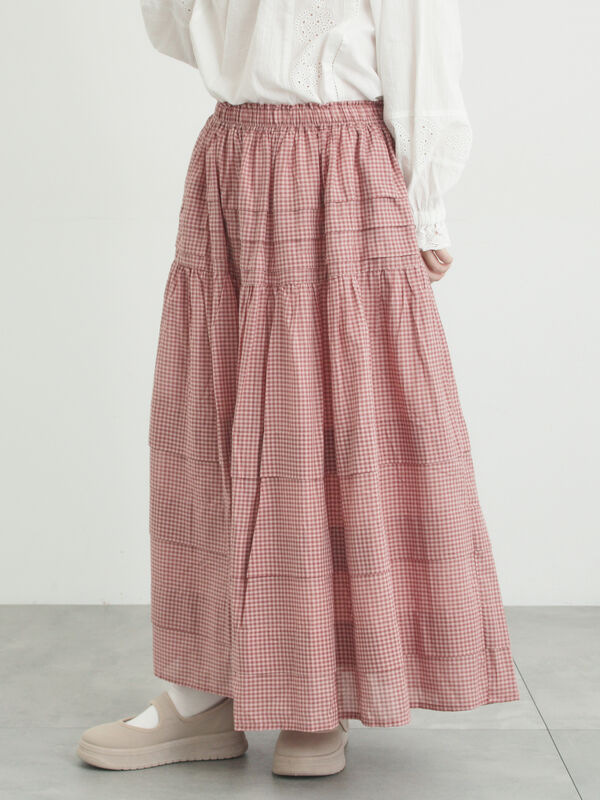 シアータックギャザースカート（レッド）｜Samansa Mos2（サマンサ モスモス）通販