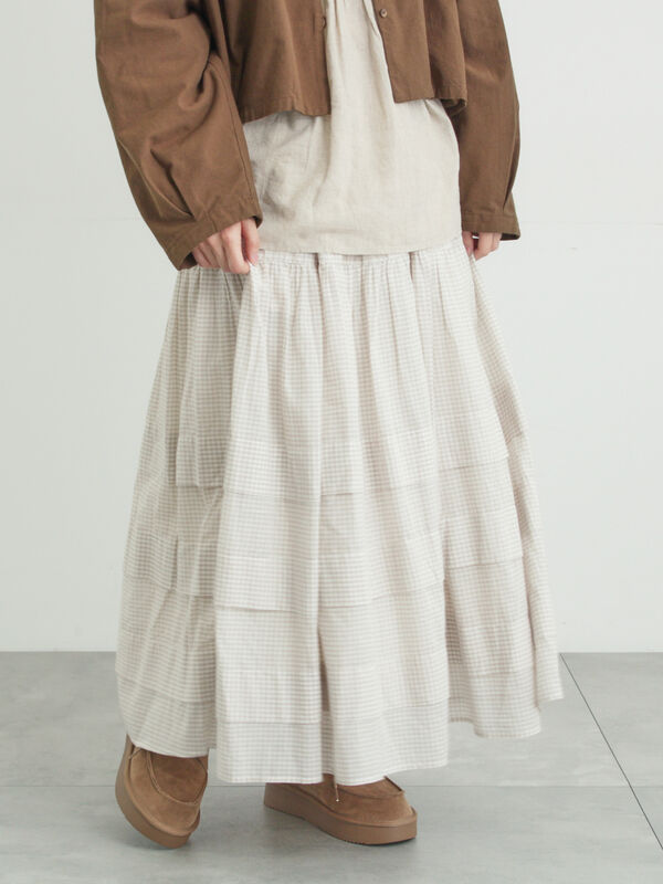 シアータックギャザースカート（ベージュ）｜Samansa Mos2（サマンサ モスモス）通販