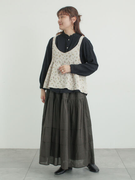 シアータックギャザースカート（オフホワイト/チャコールグレー/レッド/ベージュ）｜Samansa Mos2（サマンサ モスモス）通販