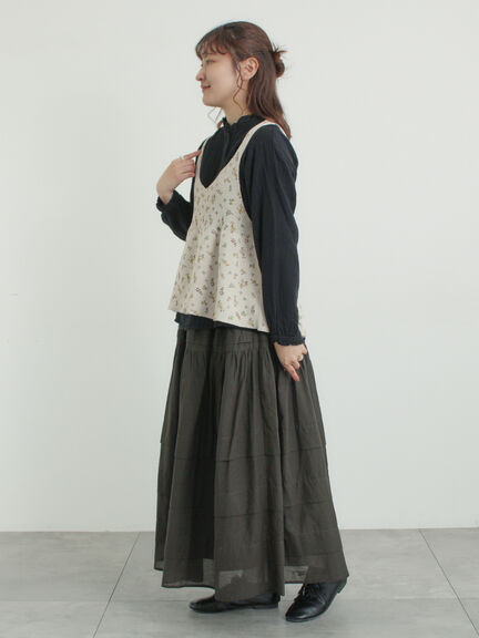 シアータックギャザースカート（オフホワイト/チャコールグレー/レッド/ベージュ）｜Samansa Mos2（サマンサ モスモス）通販