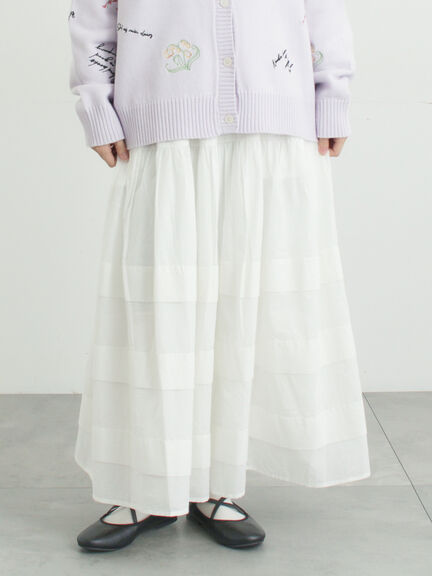 シアータックギャザースカート（オフホワイト/チャコールグレー/レッド/ベージュ）｜Samansa Mos2（サマンサ モスモス）通販