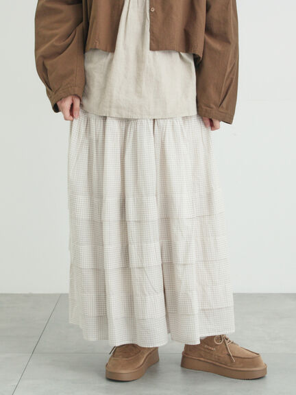 シアータックギャザースカート（オフホワイト/チャコールグレー/レッド/ベージュ）｜Samansa Mos2（サマンサ モスモス）通販