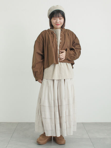 シアータックギャザースカート（オフホワイト/チャコールグレー/レッド/ベージュ）｜Samansa Mos2（サマンサ モスモス）通販