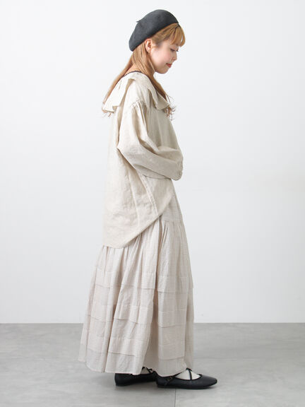 シアータックギャザースカート（オフホワイト/チャコールグレー/レッド/ベージュ）｜Samansa Mos2（サマンサ モスモス）通販