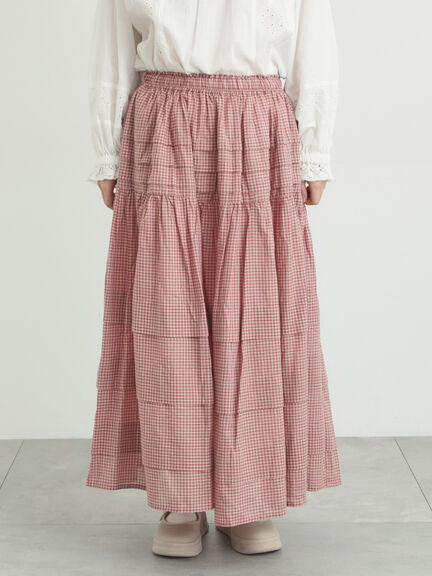 シアータックギャザースカート（オフホワイト/チャコールグレー/レッド/ベージュ）｜Samansa Mos2（サマンサ モスモス）通販