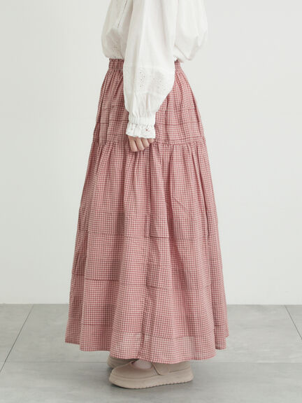 シアータックギャザースカート（オフホワイト/チャコールグレー/レッド/ベージュ）｜Samansa Mos2（サマンサ モスモス）通販