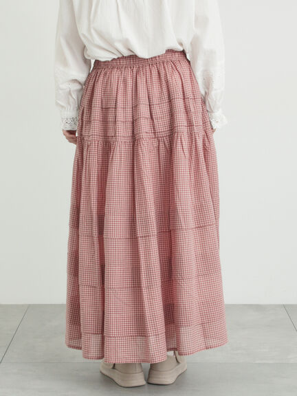 シアータックギャザースカート（オフホワイト/チャコールグレー/レッド/ベージュ）｜Samansa Mos2（サマンサ モスモス）通販