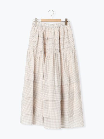 シアータックギャザースカート（オフホワイト/チャコールグレー/レッド/ベージュ）｜Samansa Mos2（サマンサ モスモス）通販