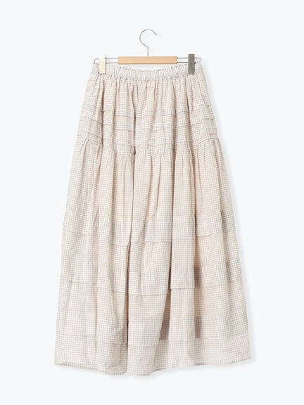 シアータックギャザースカート（オフホワイト/チャコールグレー/レッド/ベージュ）｜Samansa Mos2（サマンサ モスモス）通販