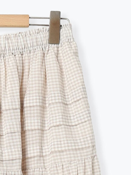 シアータックギャザースカート（オフホワイト/チャコールグレー/レッド/ベージュ）｜Samansa Mos2（サマンサ モスモス）通販