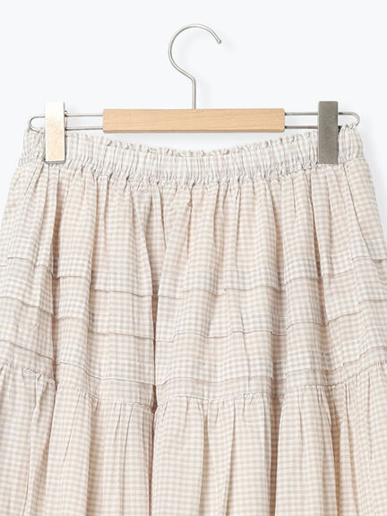 シアータックギャザースカート（オフホワイト/チャコールグレー/レッド/ベージュ）｜Samansa Mos2（サマンサ モスモス）通販