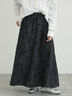 花柄テープ刺繍フレアスカート（ブラック）｜Samansa Mos2（サマンサ モスモス）通販