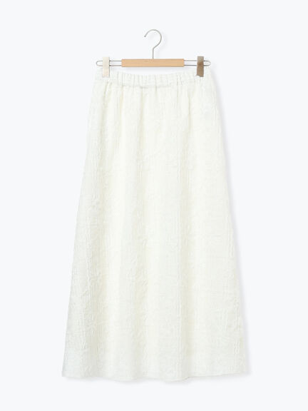 花柄テープ刺繍フレアスカート（オフホワイト/ブラック）｜Samansa Mos2（サマンサ モスモス）通販