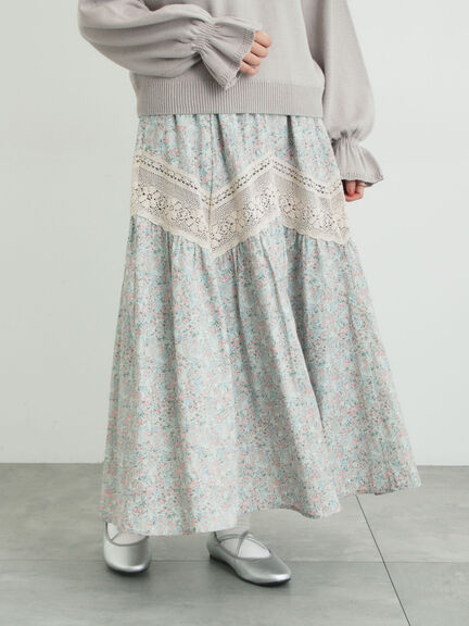柄アソートティアードレーススカート（オフホワイト/ブラック/ミント）｜Samansa Mos2（サマンサ モスモス）通販