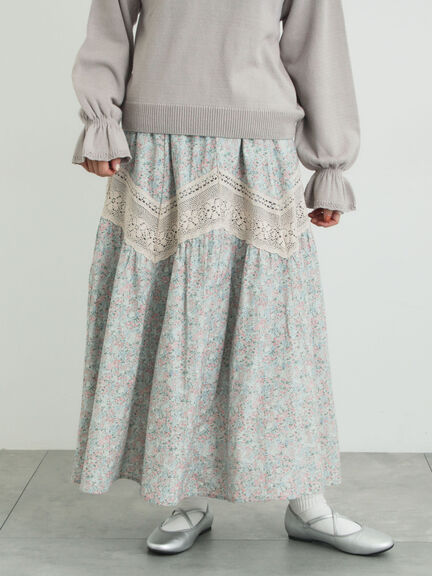 柄アソートティアードレーススカート（オフホワイト/ブラック/ミント）｜Samansa Mos2（サマンサ モスモス）通販