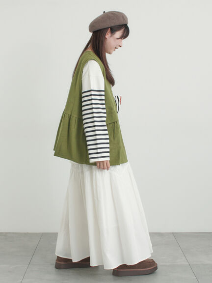 柄アソートティアードレーススカート（オフホワイト/ブラック/ミント）｜Samansa Mos2（サマンサ モスモス）通販