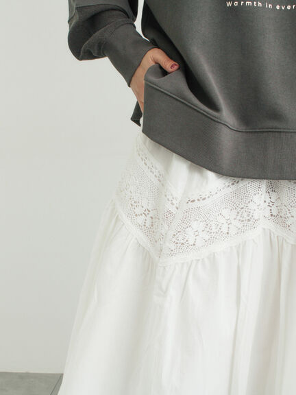 柄アソートティアードレーススカート（オフホワイト/ブラック/ミント）｜Samansa Mos2（サマンサ モスモス）通販