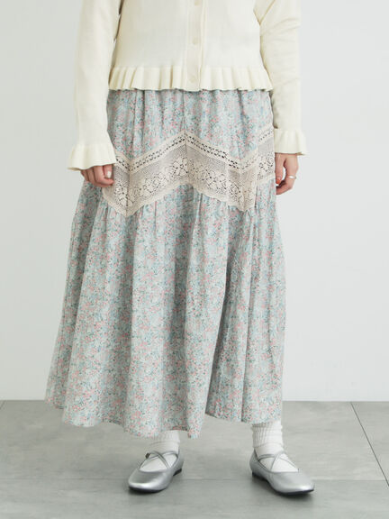 柄アソートティアードレーススカート（オフホワイト/ブラック/ミント）｜Samansa Mos2（サマンサ モスモス）通販