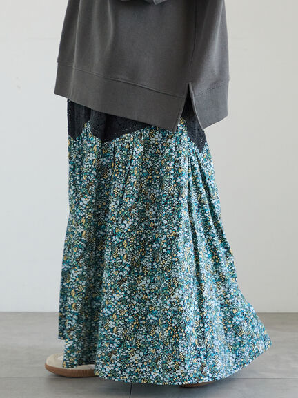 柄アソートティアードレーススカート（オフホワイト/ブラック/ミント）｜Samansa Mos2（サマンサ モスモス）通販