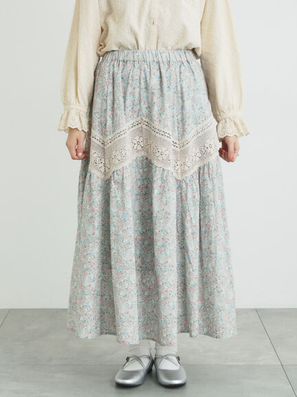 柄アソートティアードレーススカート（オフホワイト/ブラック/ミント）｜Samansa Mos2（サマンサ モスモス）通販