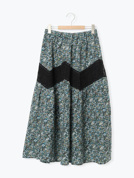 柄アソートティアードレーススカート（オフホワイト/ブラック/ミント）｜Samansa Mos2（サマンサ モスモス）通販