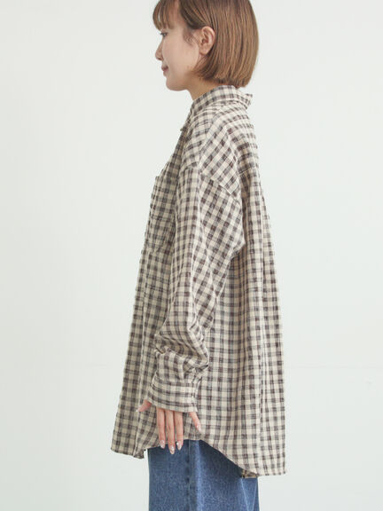 ポコポコチェックオーバーシャツ（ピンク/ベージュ/ブルー）｜Samansa Mos2（サマンサ モスモス）通販