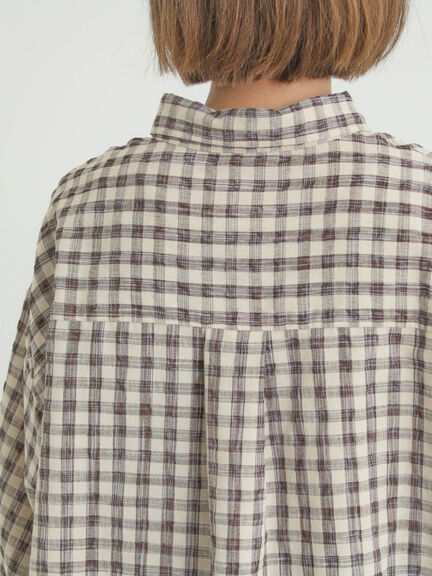ポコポコチェックオーバーシャツ（ピンク/ベージュ/ブルー）｜Samansa Mos2（サマンサ モスモス）通販