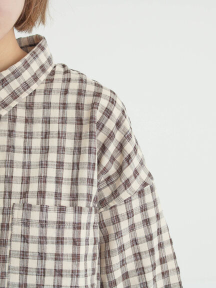 ポコポコチェックオーバーシャツ（ピンク/ベージュ/ブルー）｜Samansa Mos2（サマンサ モスモス）通販