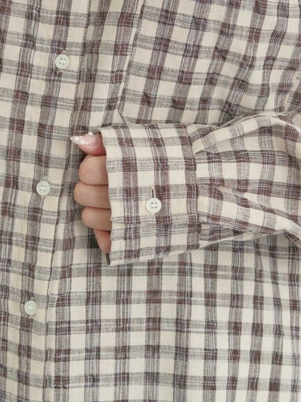 ポコポコチェックオーバーシャツ（ピンク/ベージュ/ブルー）｜Samansa Mos2（サマンサ モスモス）通販